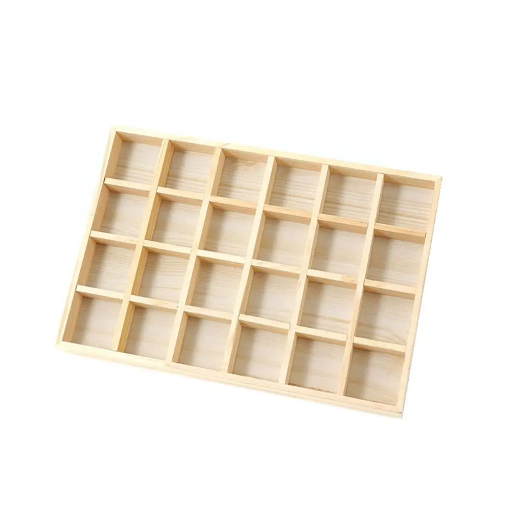 

Чехол из цельного дерева, лоток для демонстрации ювелирных изделий, разделитель, винтажная коробка для хранения ожерелья, высокое качество, 6/12/24/36, сетки, держатель для колец, сережек, стол