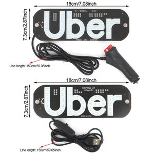 Lâmpada indicadora do pára-brisas do carro, luz do pára-brisa, luz do sinal do brilho, luzes da decoração, ajuste para Uber Cab, 12V 10 principais vendas assessorios uber - №8