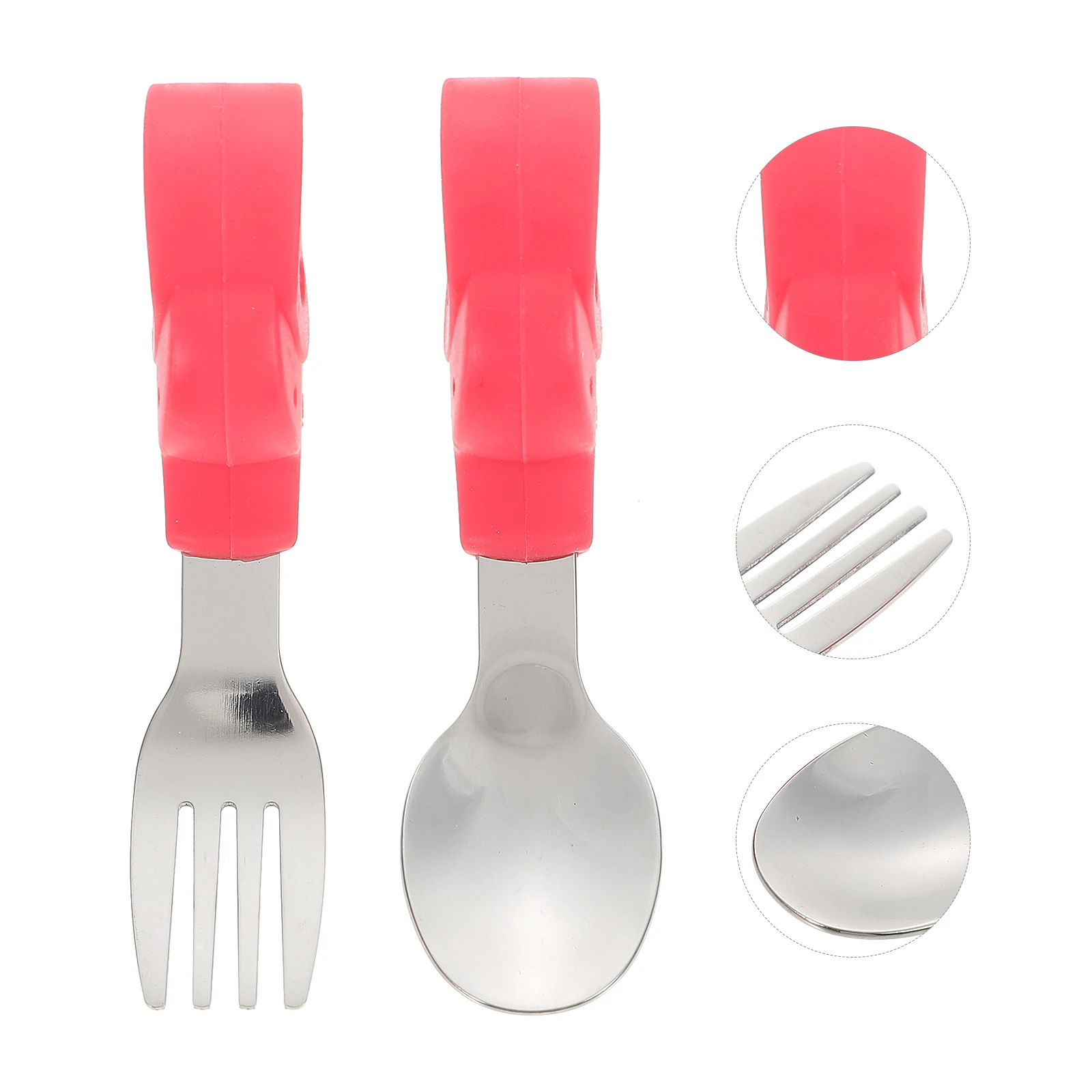 

Силиконовые детские ложки и вилки Spork, посуда, детская посуда из нержавеющей стали, практика еды, обучение кормлению