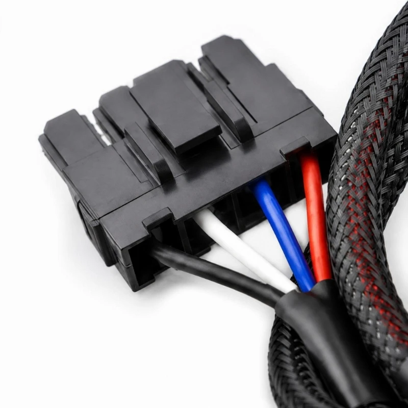 Kupferdraht-Bremssteuerungskabelbaum TPH-013 für die fahrzeugseitige Verkabelung, mit Nylon-Kabelabdeckung und zwei Endgehäusen – Detail 1