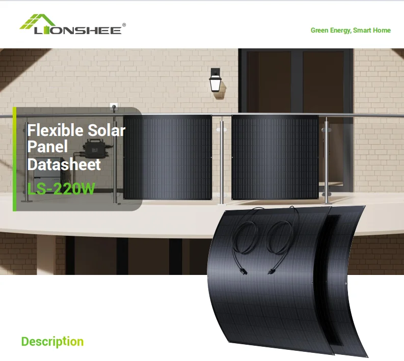 220W Sun Light Photovoltaic PV Panel Single-crystal Silicon Flexible Solar Panel for Balcony Solar System Power Plant