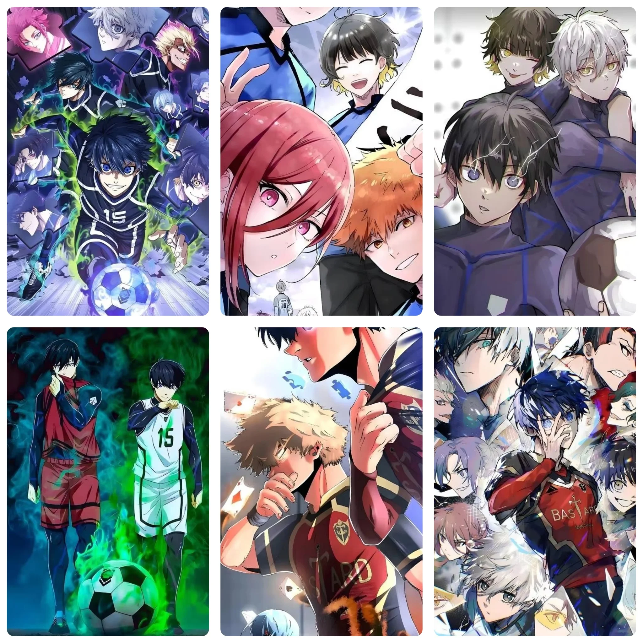 Blue Lock Diamond Painting, Epic Soccer Competition Portrait Series, Elegant Wall Display for Teen Anime Lovers Room