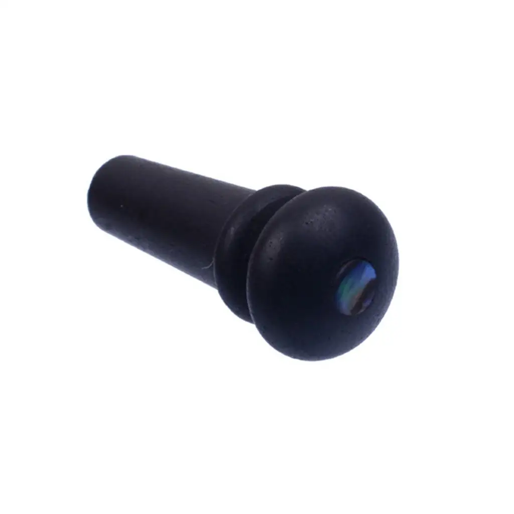Pure Ebony Guitar End Pin Shell Dot Acoustic Guitar Pegs High Quality for Folk Guitar Upgrade