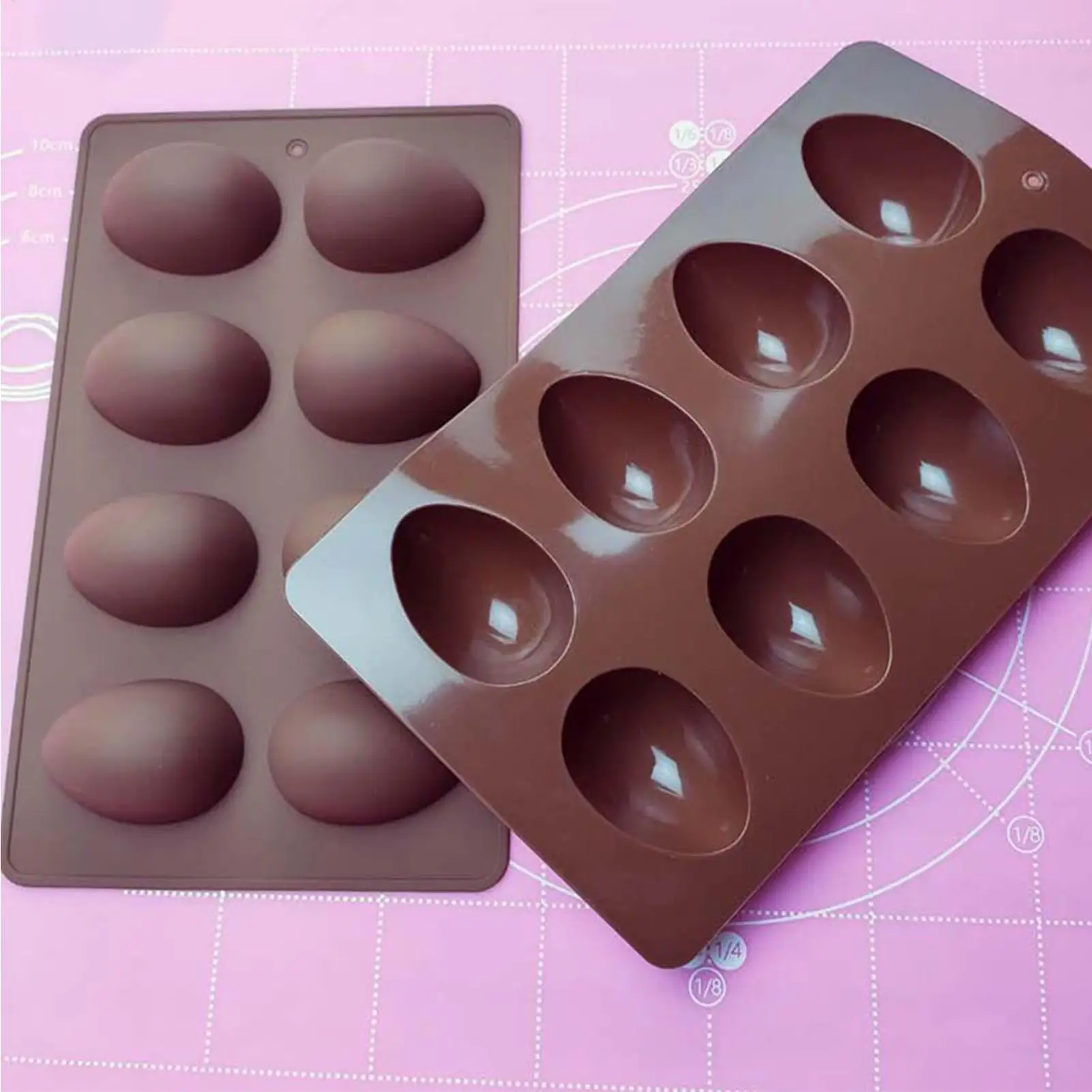 Egg Shape Silicone Molds Easter Egg Shaped Candy Chocolate Mold Silicone Home DIY Baking Tool For PeanutButter Chocolate Candy