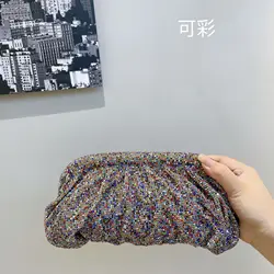 Borsa da sera con diamanti e strass lucidi di design di lusso di alta qualità Borsa da donna Borsa a tracolla con pochette per festa di nozze