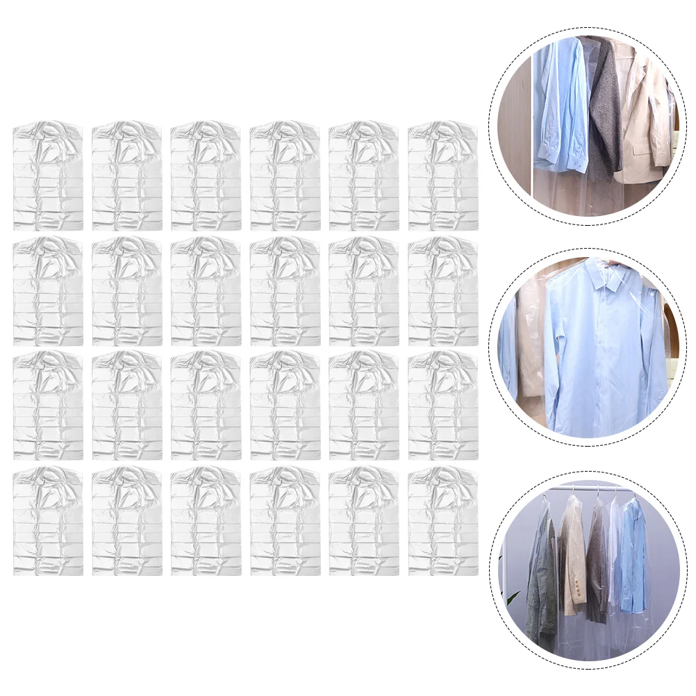 30 PCS Clothes Dry Cleaning Hood Clothing Covers Garment Bag Store Supplies Protective for Bags Suit Hangers Dust Storage Kids'