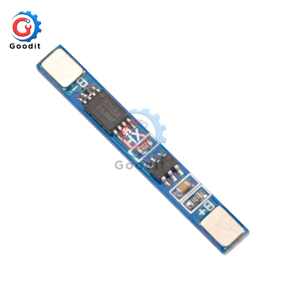 3Pcs 1S 3.7V 2.5A Lithium Battery Protection Board Polymer BMS PCM PCB Over Charge Discharge Li-ion Protect Module