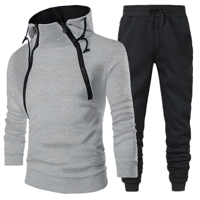 

Men's Autumn Winter Jacket Coat and Pants Sports Warm Suit Men Tracksuit Workout Jogger Running Clothing Gym Fitness Sportswear