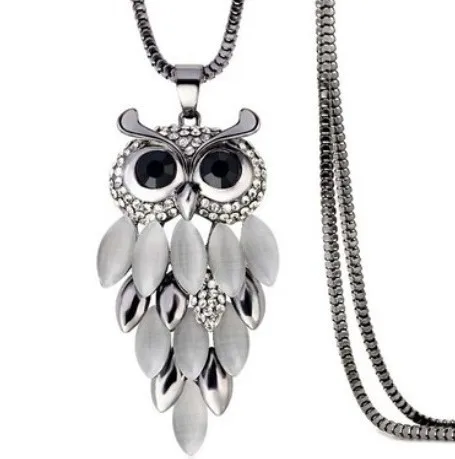 New Fashion Owl pendant Long Necklace  Chains Fashion Necklaces & Pendants women Party & birthday Gift Jewelry N1084