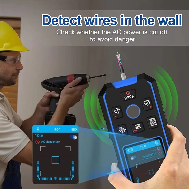 FFYY-NF-518 Wall Metal Detector Undeground Wall Scanner For AC Live Cable Wires Metal Wood Stud Find