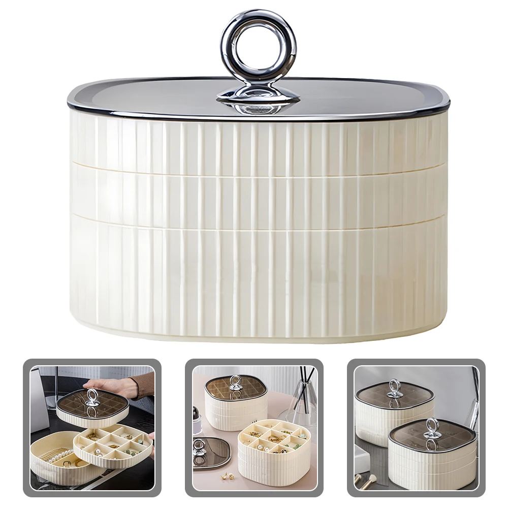 

Jewelry Box Container Women Case Decorative Storage Necklace Holder Travel Organizer Double-layer Small Boxes