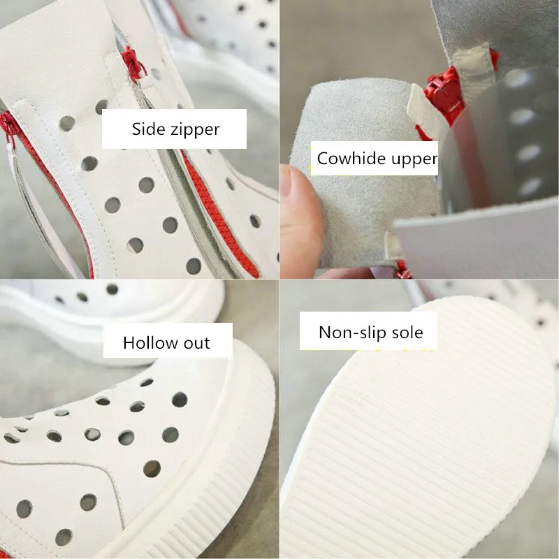 2025 حار بيع الصيف أحذية منصة جديدة المرأة جلد البقر أحذية مثقبة الأحذية الباردة شرابة الأحذية المد