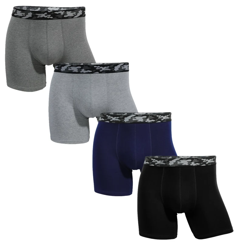 4Pcs Set Boxer Men Underpants Male Cotton Men's Panties Underwear Man Boxershorts Homme High Quality Underware Shorts Calson