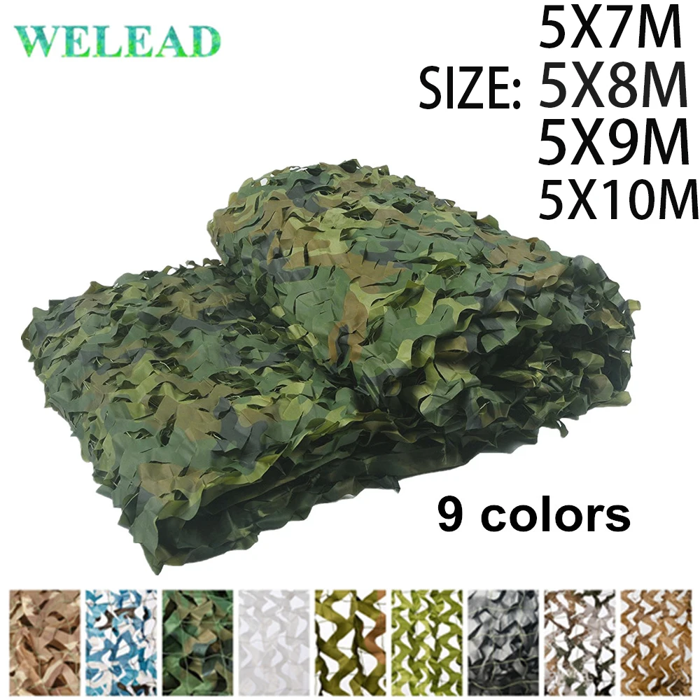 

Welead 5x7 5X8 5X9 5X10M усиленная фототкань белого цвета для сада, наружный тент, скрытая камуфляжная сетчатая ткань