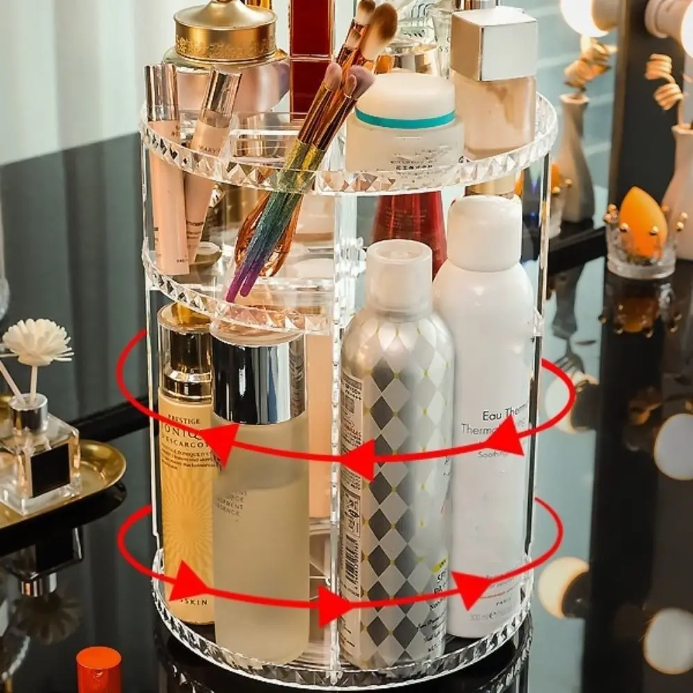 

Space Saving Rotating Display Stand 360 Degree Rotating Adjustable Desktop Storage Rack Durable Large-capacity