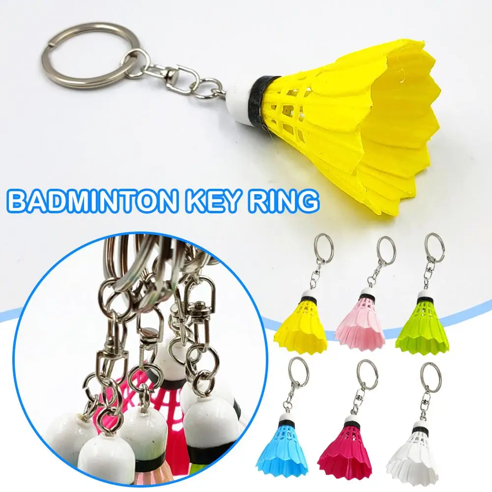 Sport Styles Mini Badminton Keychain Unisex Metal Badminton Key Accessories Bag Purse Backpack Decor Racket I6R6