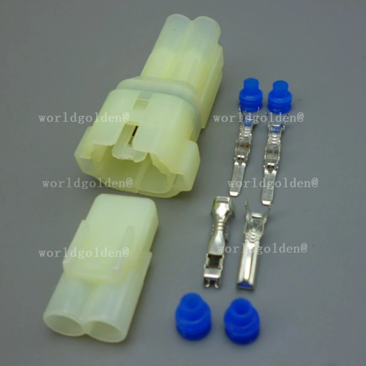 6180-2451 6187-2801 2-Pin Waterproof Connector Kit for Universal Cars, blue sealed male female plug, stable conduction