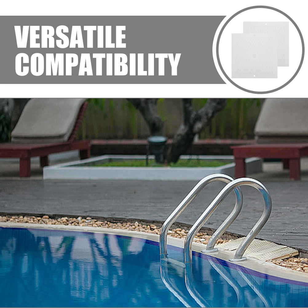 

2pcs 10x10 Skimmer Cover Plate Square Ground Pool Cover Replacement Lid Accessory Deck Covers Bath Facilities