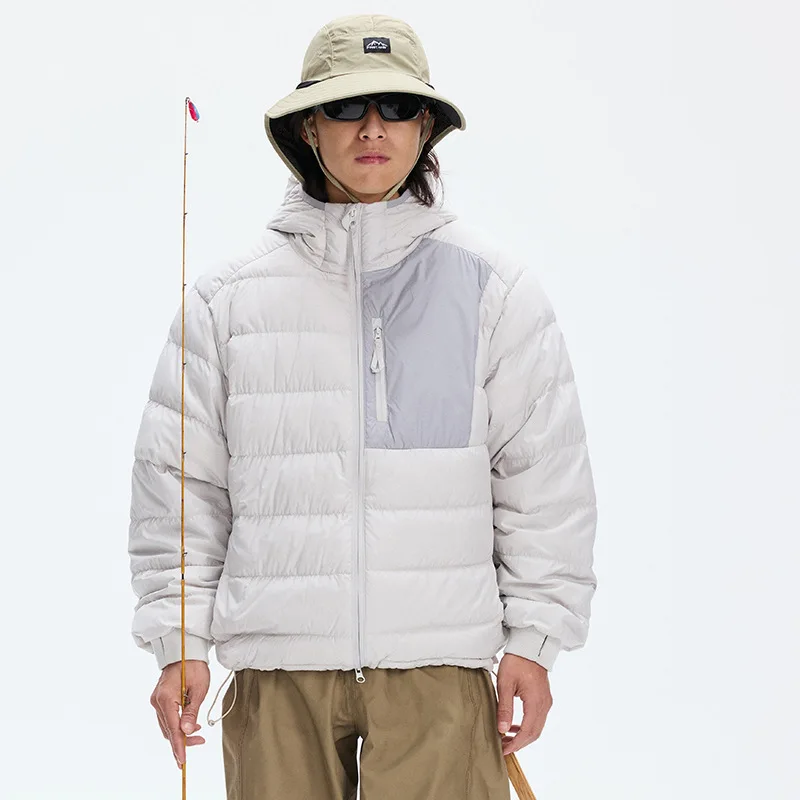 تسلق الجبال في الهواء الطلق 90% الأبيض بطة أسفل مقنعين سترة الرجال الشتاء الدافئة الرياضة أسفل معطف رجل chaquetones hombre JK-119 #4