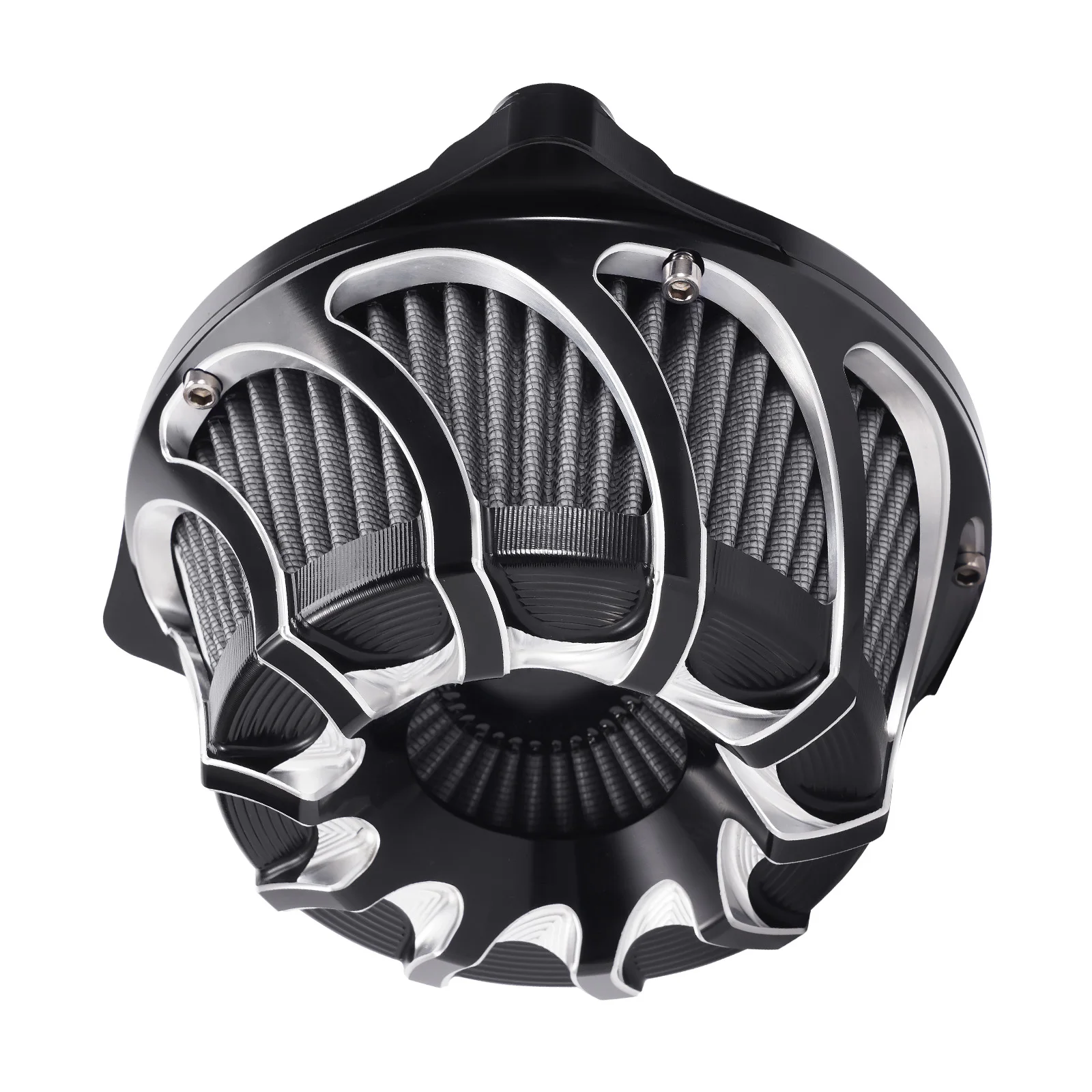 Turbine Air Cleaner Kit for Harley Touring Softail 2000-2015 Chrome
