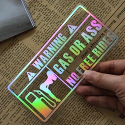 Car Interior Stickers GAS GRASS or ASS Unmanned Free Ride Auto Windows Body Vinyl Reflective Waterproof Decal Accessories