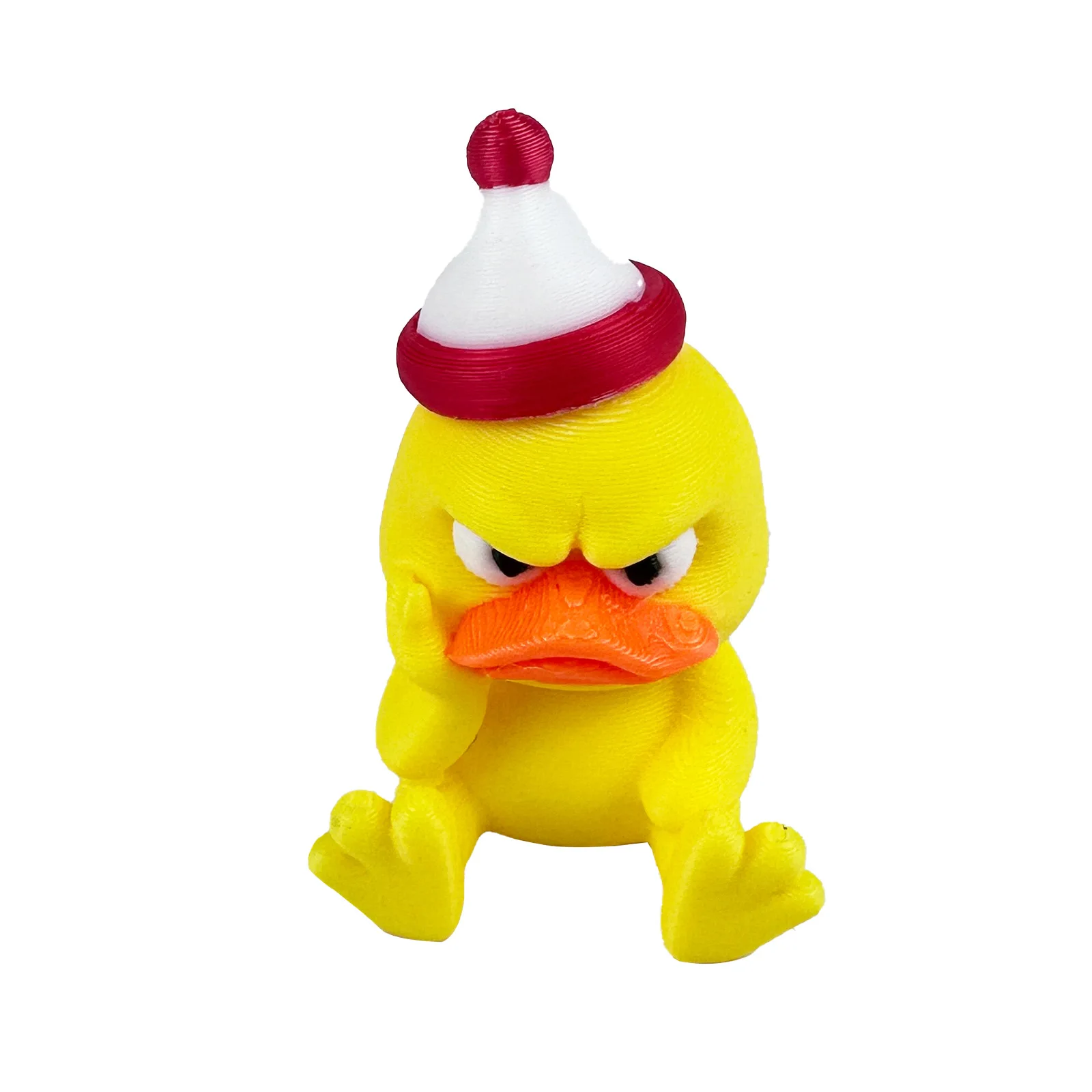 1PC Angry Yellow Big Mouth Duck Ornament Bixin Christmas Style Car Interior Decor Gift For Friends Colleagues Party Present