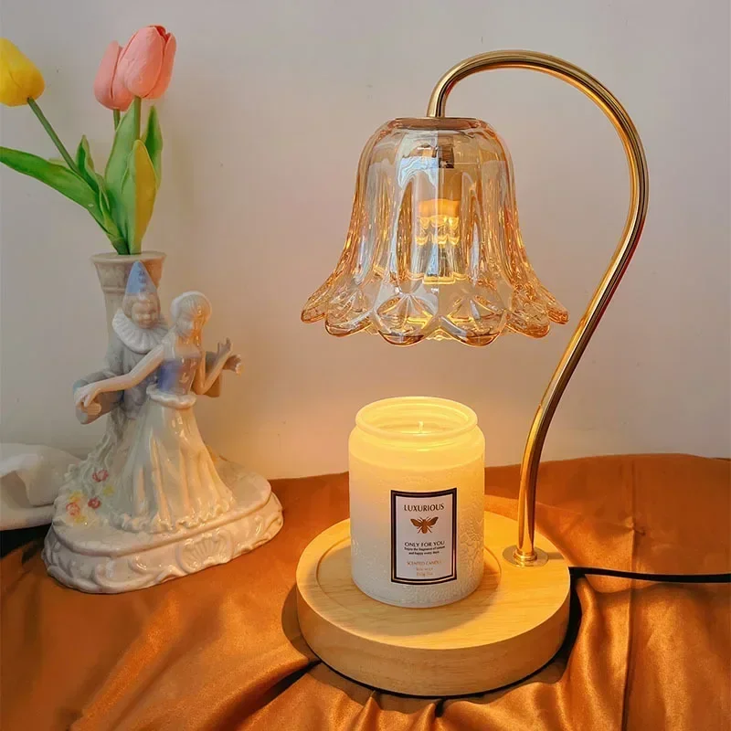 

New Bell Flower Aromatherapy Candle Lamp Wax Melting Lamp for Bedroom Decoration with Vintage Scented Molten Lamp Timer Arrivals