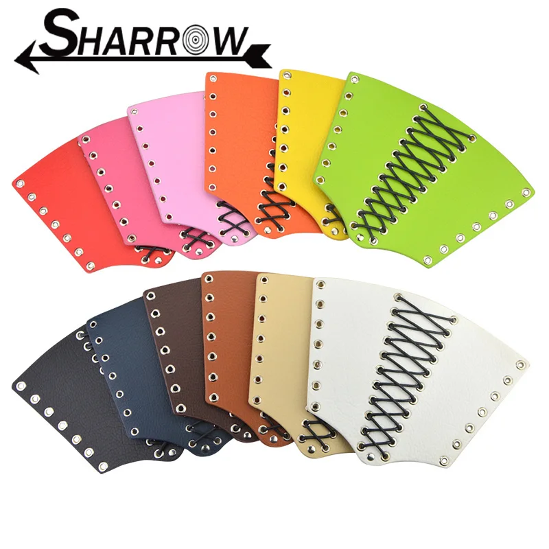 

Archery Arm Guard Self-Adjustable PU Leather Wide Bracer Lace-Up Arm Armor for Shooting Traditional Protector Accessories