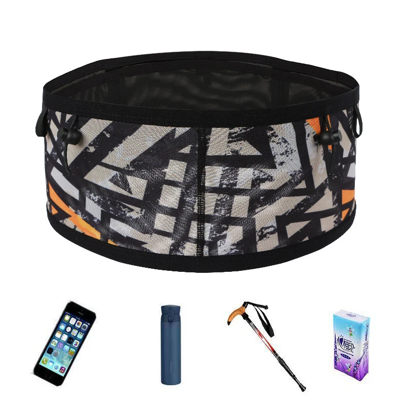 QUESHARK Running Waist Bag Elastic Mesh Close-fitting Cell Phone Bag Multifunctional Large Capacity Cycling Mountain Water Bag