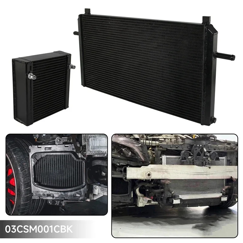 Aluminum Tuning Front +Side Mounted Radiator for Mercedes GLA45 AMG AMG A 45 CLA 45 2013-2018 2.0L M133 Trubo Engine Models