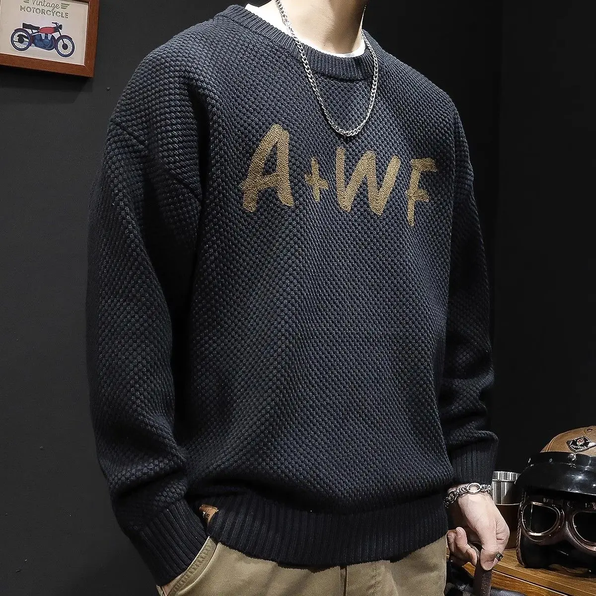 سترة عمال أمريكية للرجال ثقيلة الوزن للخريف والشتاء غزل ثي فضفاض مناسب طويل Sve round Ne Base irt ملابس خارجية...