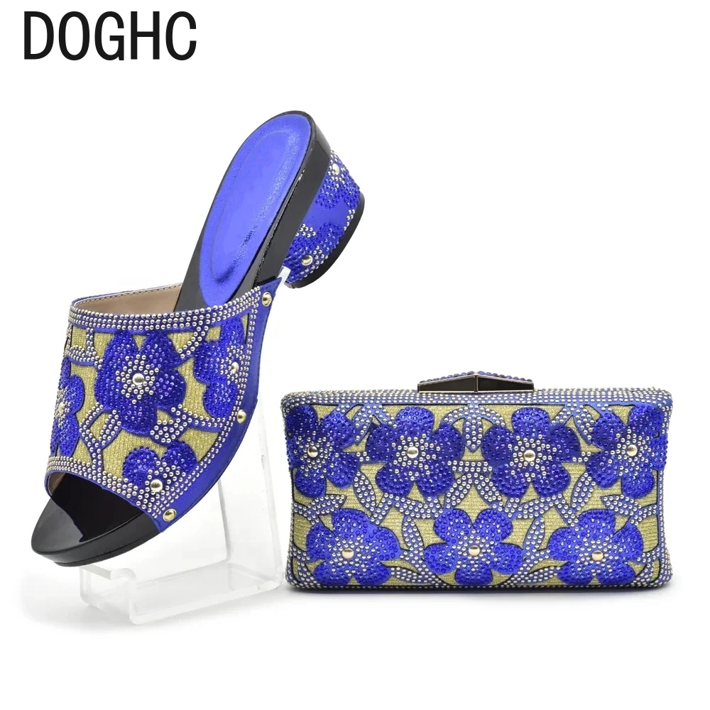 

Blue Shoe and Bag Set for Women Italian Shoes and Bags Envio Gratis Matching Italian Shoe and Bag Set Decorated with Stone