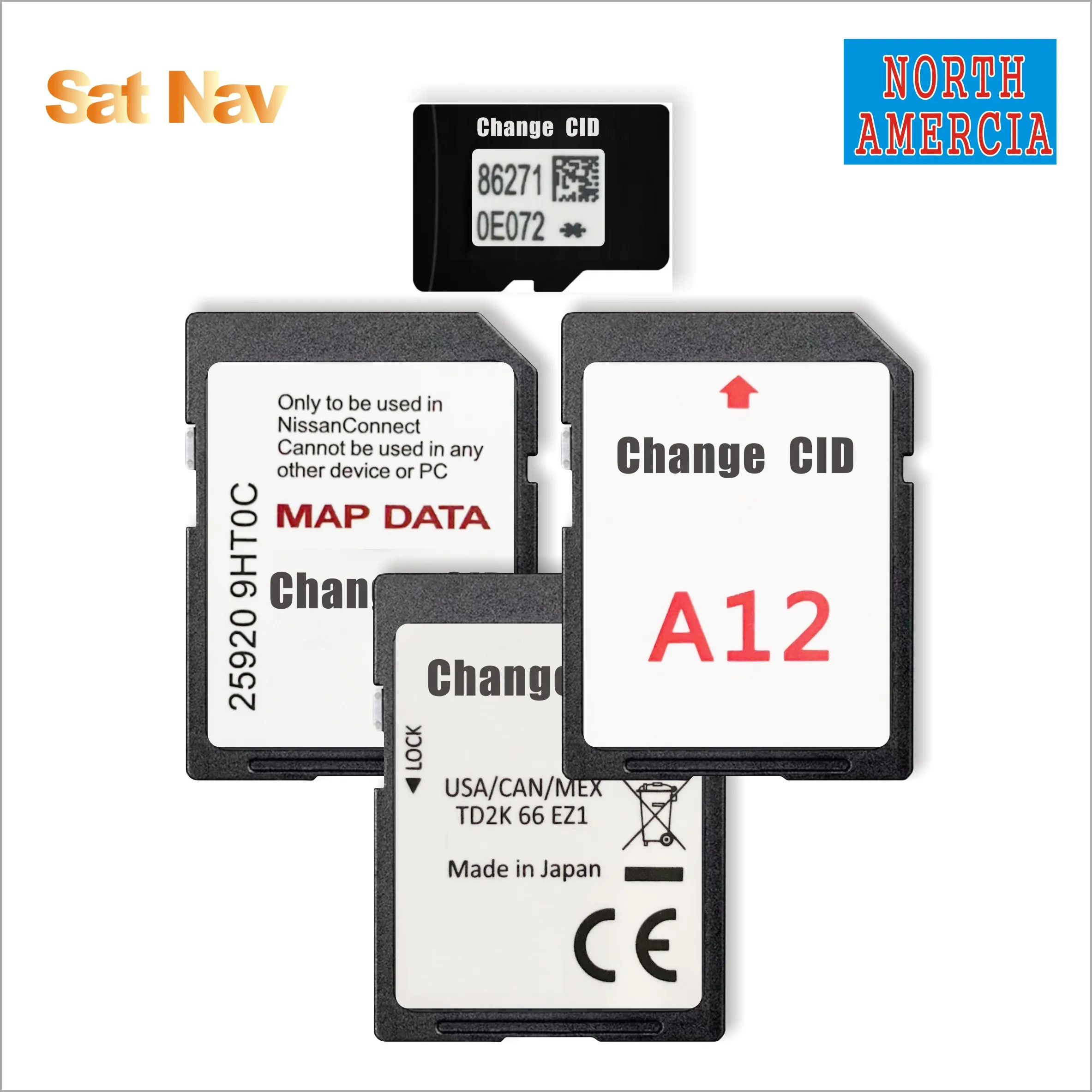 Navegação GPS Dados do MAPA do cartão SD para Nissan Connect 3, V7, LCN3, Qashaqai, X-Trail Biltzer, atualização 2023