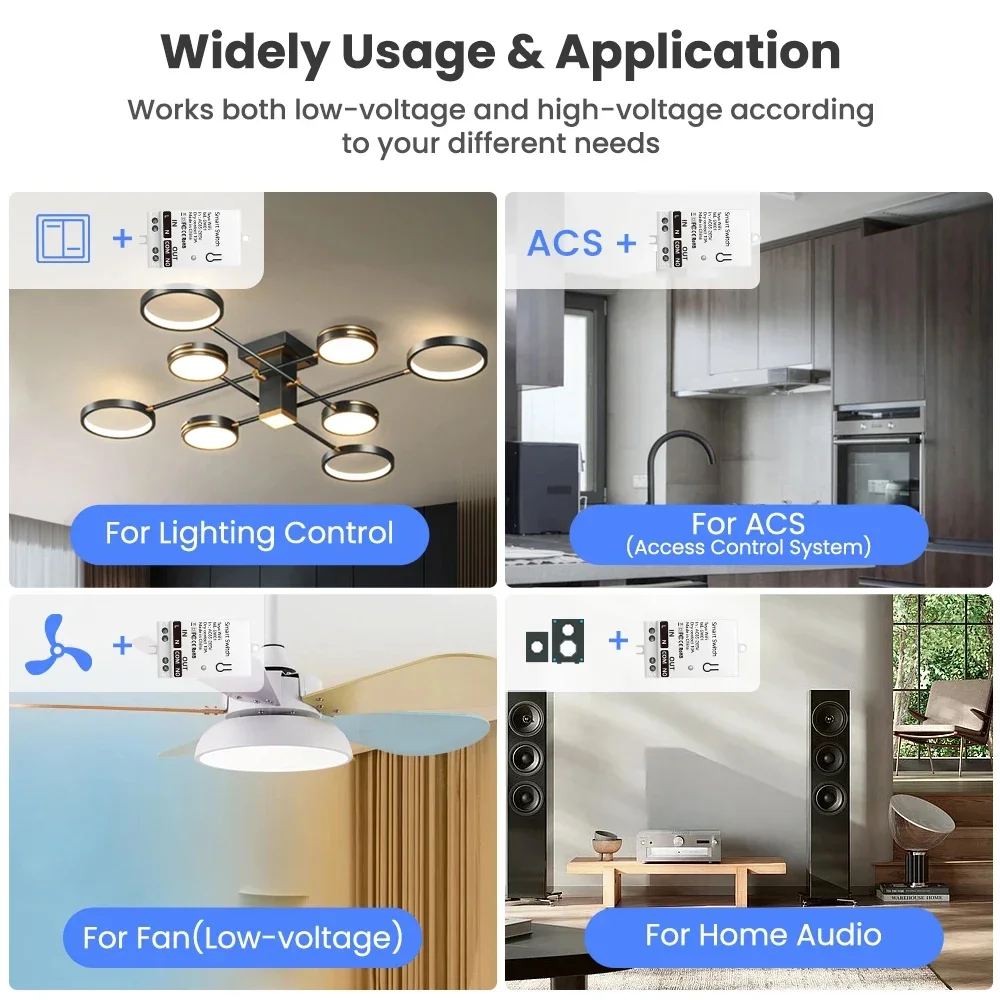 Tuya ZigBee Smart Switch Module Dry Contact DC8-40V AC85-265V Smart Home Breaker Relay Inching Timer Work with Alexa Google Home view 3