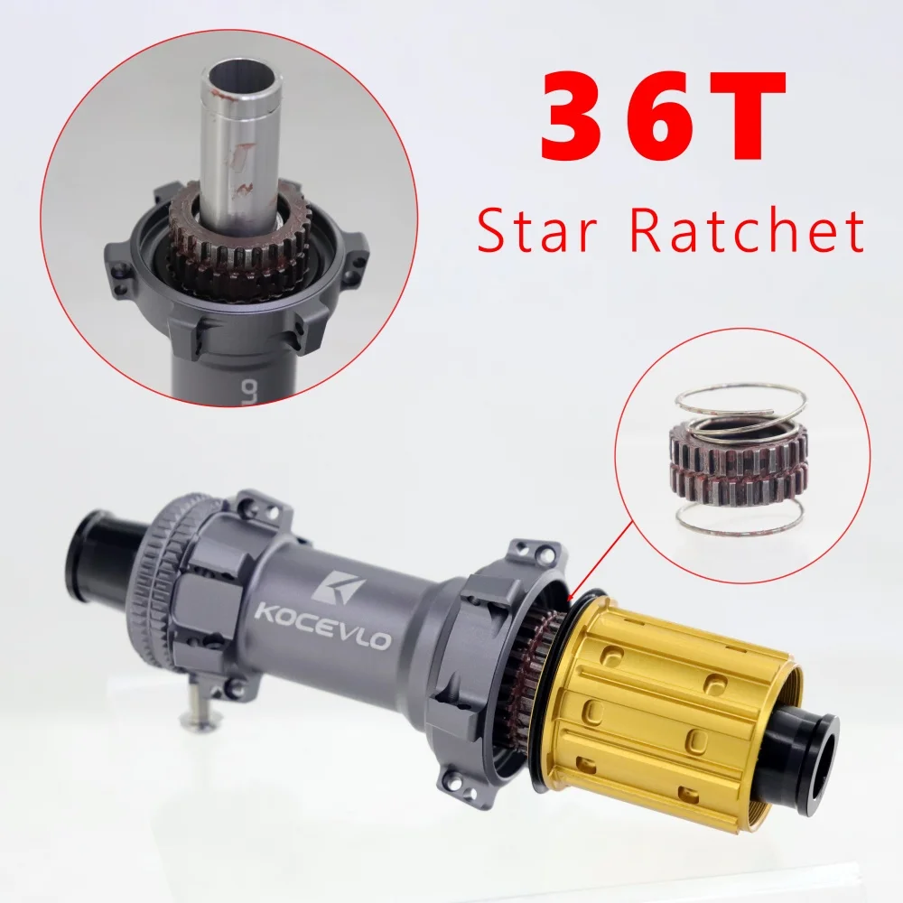 KOCEVLO Road Disc hub 36T Star Ratchet 24 Hole Straight pull Center Lock Disc Road Bike Hub for Shimano/Sram XDR 12 Speed