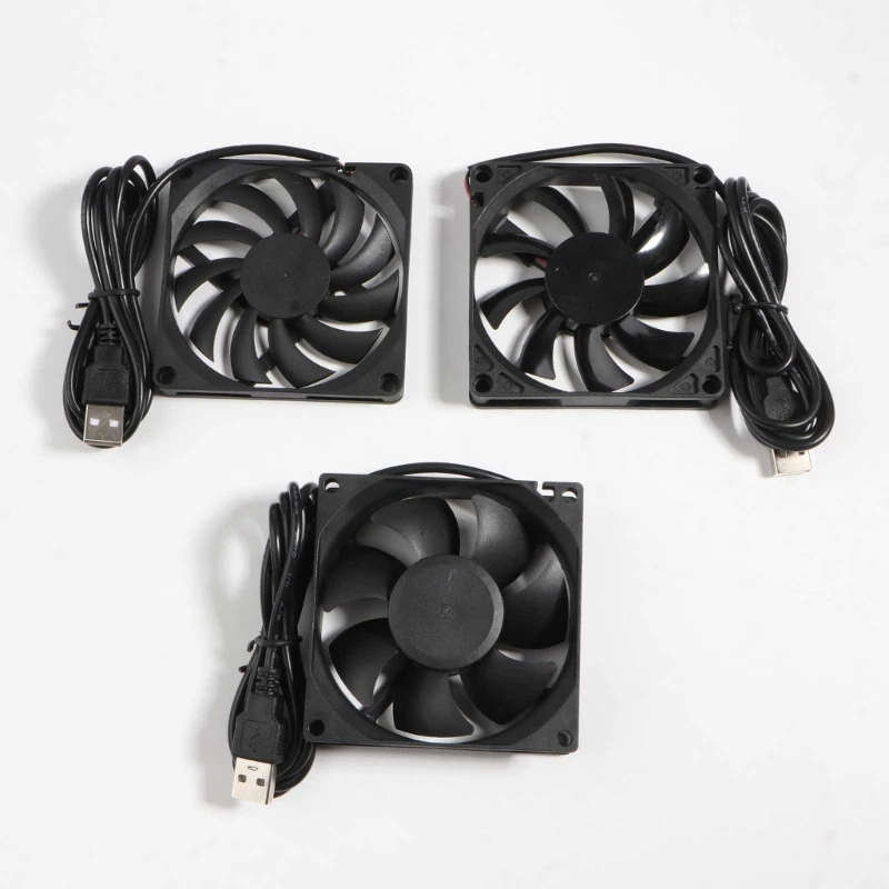 DC 5V USB Connector PC Fan Cooler Heatsink Exhaust CPU Cooling Fan Replacement 80x80mm 8010 8015 8025