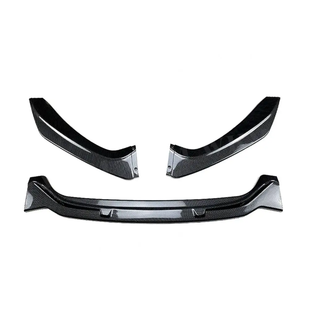 

JCYECF Carbon Look Front Lip Spoiler for BMW 1 Series F20 F21 M135 M140i M Sport 2015~2019 Gloss Black Front Bumper Lip 3PCS/Set