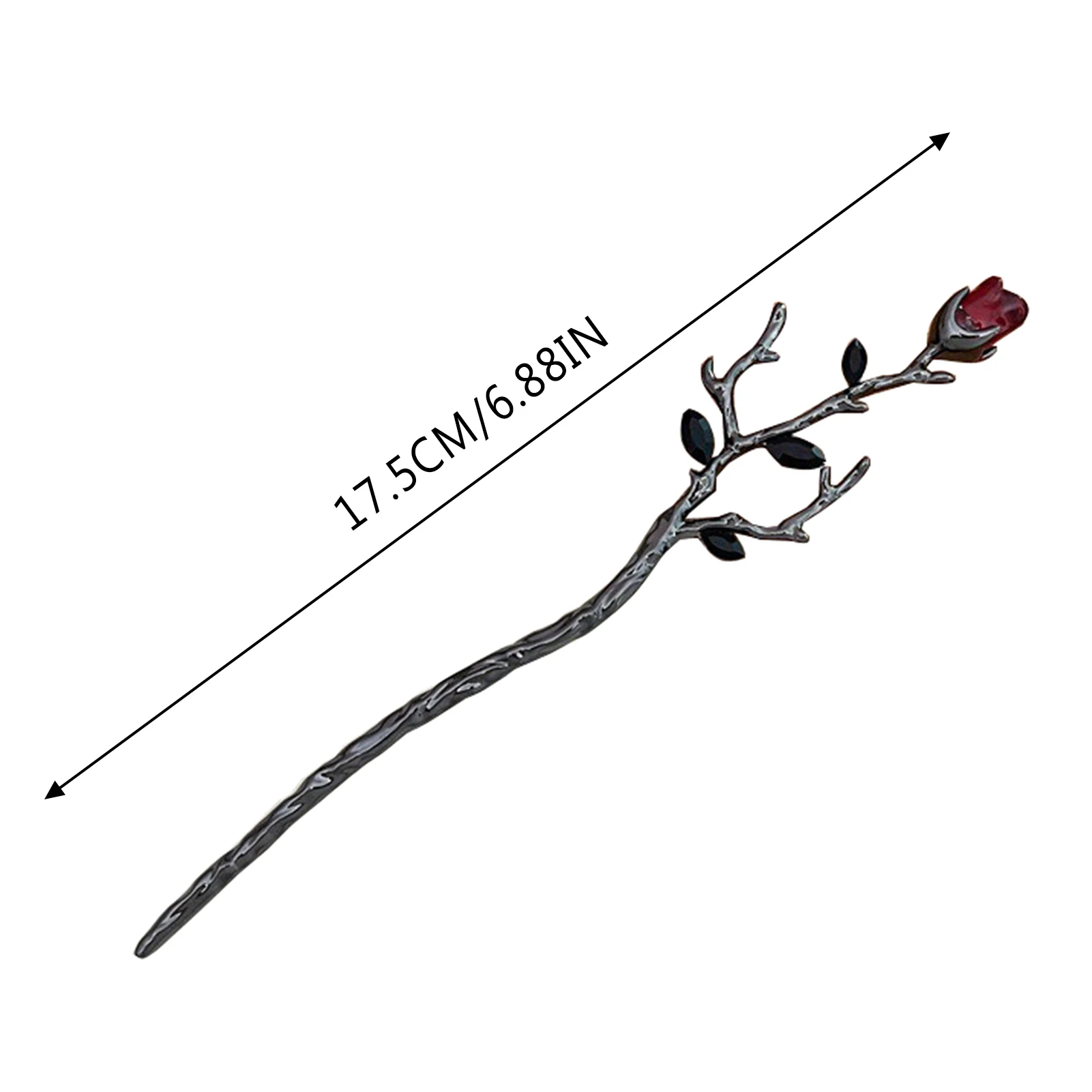 عصي شعر على شكل زهرة على الطراز القوطي، أغطية رأس مصنوعة بحرفية جيدة، عصا شعر طويلة مستقيمة، هدية مثالية للأم والبنت