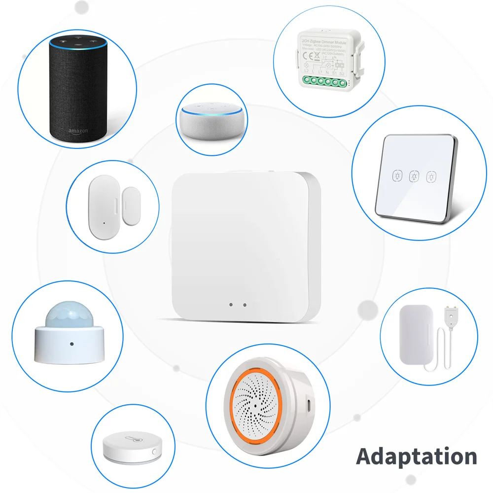 Tuya Smart Zigbee 3.0 Wireless Gateway HUB Smart Home Gateway Smart Life Remote Control Zigbee Protocol Works With Alexa Google