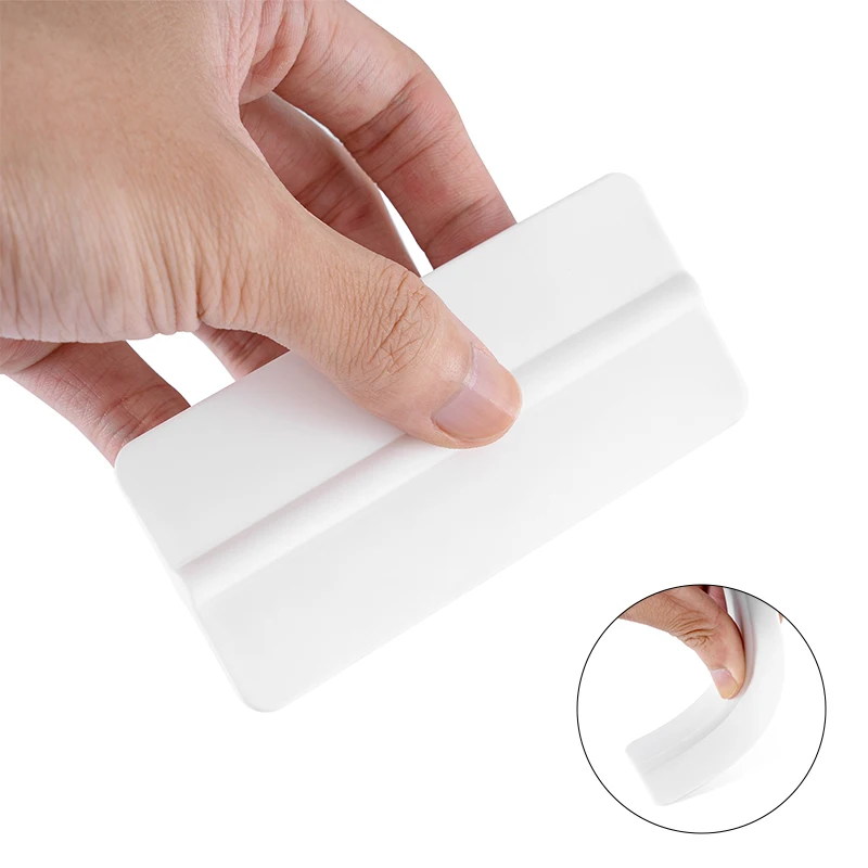 

High Quality White Small Plastic Vehicle Wrap Squeegee Car Wrap Tool Window Tint Tool Scraper for Car Window Tint Cleaning tools