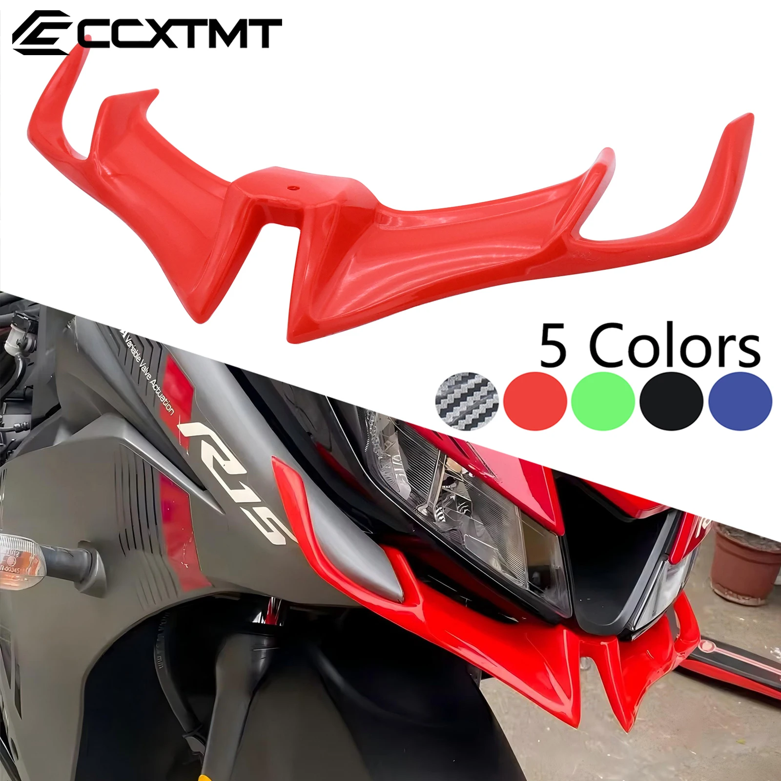 Para Yamaha YZF R15 V3.0 2017-2020 carenado delantero Winglet cubierta embellecedora para BAJAJ Pulsar RS 200 RS200 para Suzuki GIXXER SF250