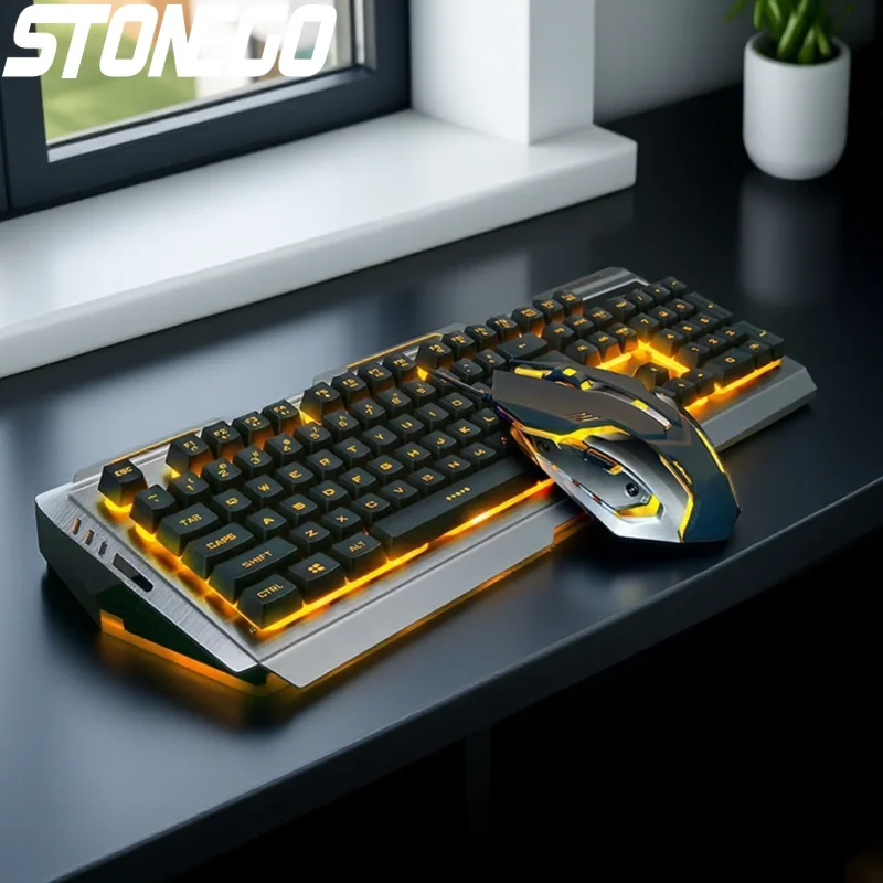 

Игровая клавиатура, мышь, комбинированная USB-проводная эргономичная механическая клавиатура с покрытием, мышь, ПК, портативный компьютер