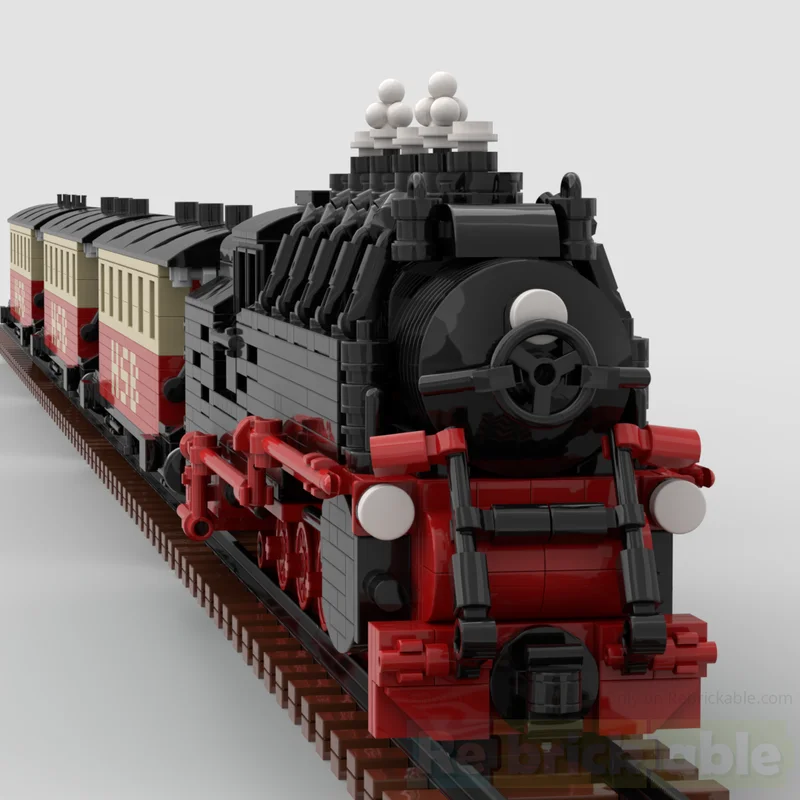 ชุดตัวต่อรถไฟรางแคบเยอรมัน MOC 712 ชิ้น ของเล่นประกอบเอง ไอเดียของขวัญคริสต์มาส ของเล่นเสริมพัฒนาการ ของขวัญวันเกิด