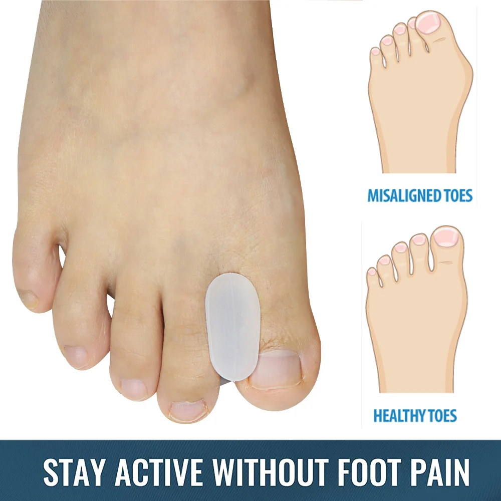 ペックスメン 2/4個入り トゥースペーサー セパレーター 外反母趾矯正 ジェル トゥープロテクター 重なり合う指を矯正するための男性と女性用