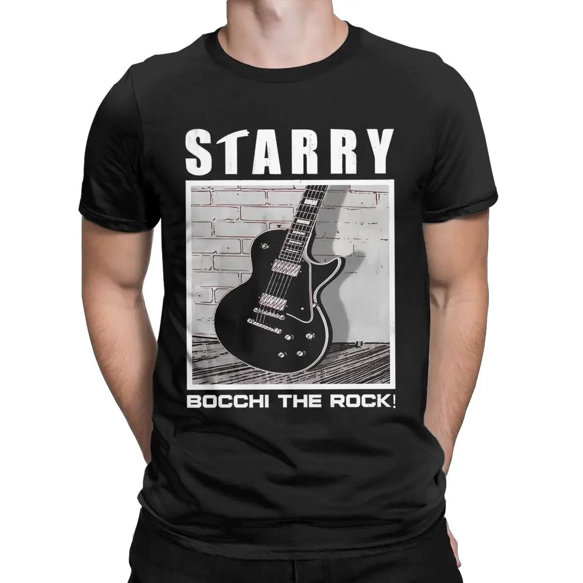 Men Bocchi The Rock Starry Hitori Gotoh T Shirts Music Band Anime Cotton Clothes Humor Short Sleeve O Neck Tee Plus Size T-Shirt