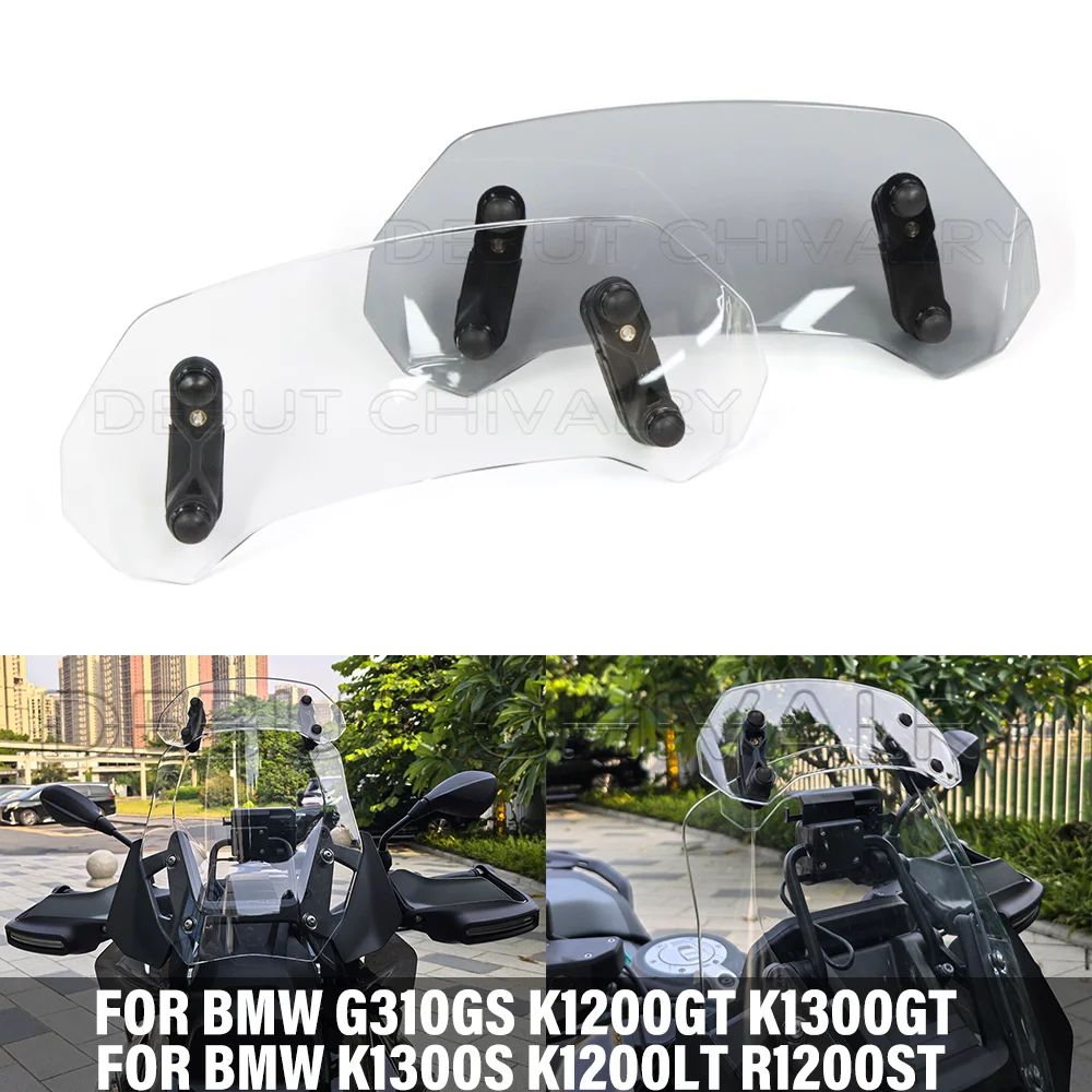 Motorrad Windschutzscheibe Windschutzscheibe FÜR BMW G310GS K1300GT K1200GT K1300S K1200LT R1200ST Verlängerung Clip Auf Spoiler Air Deflektor