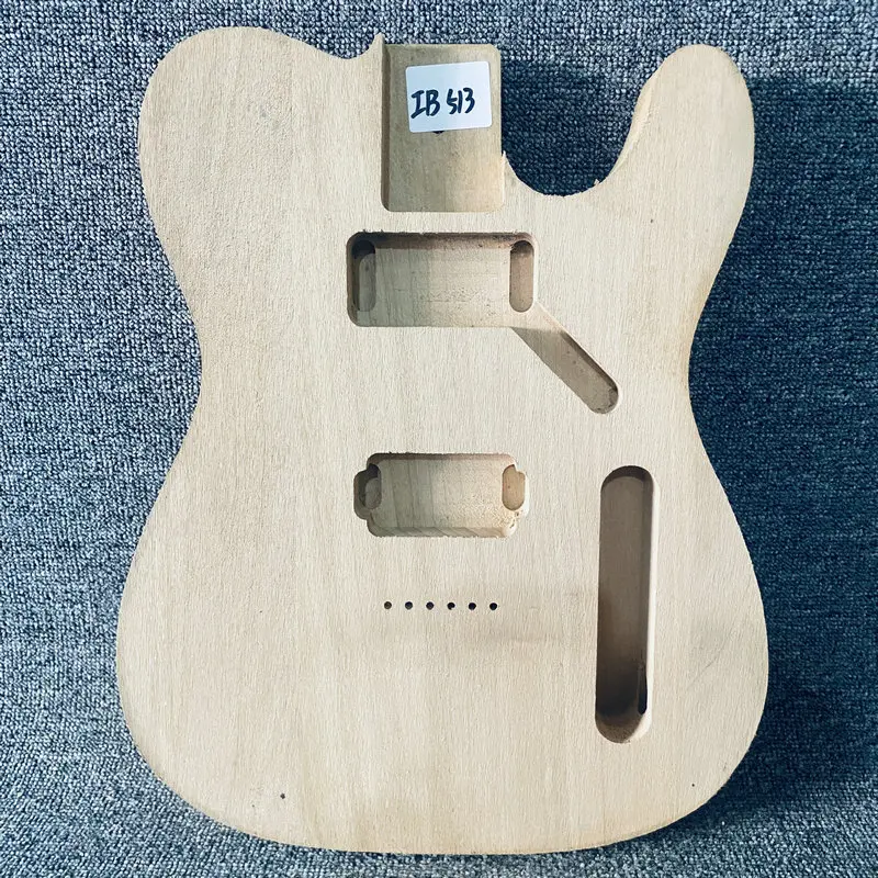 IB513 String Through Body TL Guitar Body 2 Humbucker Pickups Semi Finishing No Paints for Tele Electric Guitar Replace DIY