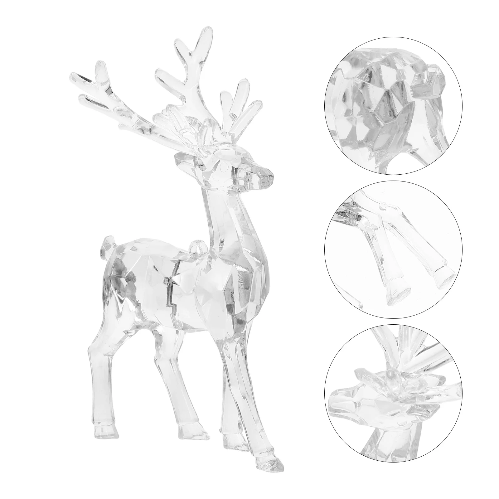 

2Pcs Acrylic Elk Hanging Ornaments Xmas Tree Christmas Decorations Clear Elk Shape Xmas Hanging Decor Christmas Ornament