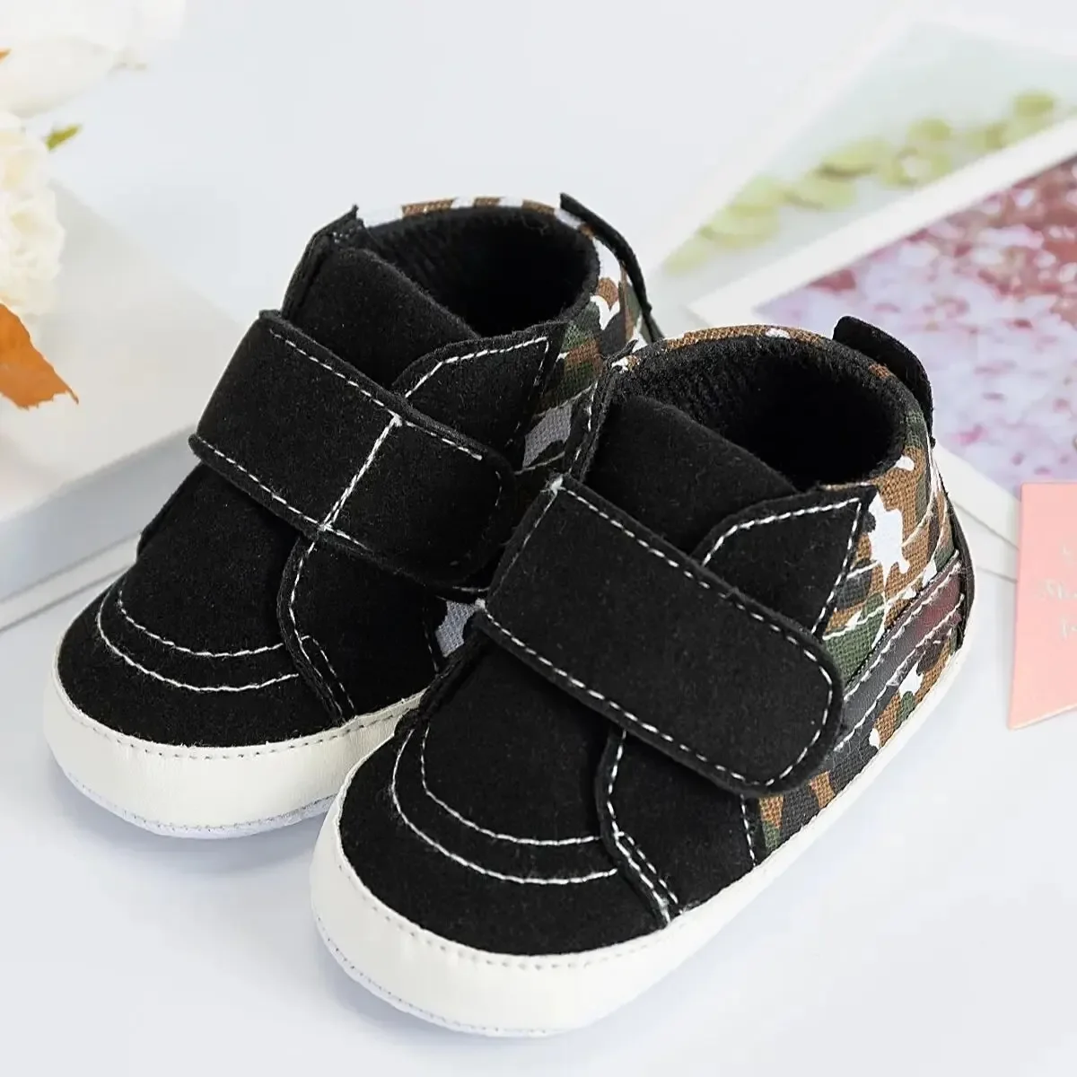 Meckior-zapatos informales para Bebé y Niño, calzado acolchado de algodón, antideslizante, suela suave, primeros pasos, 2 colores, 0 a 18M