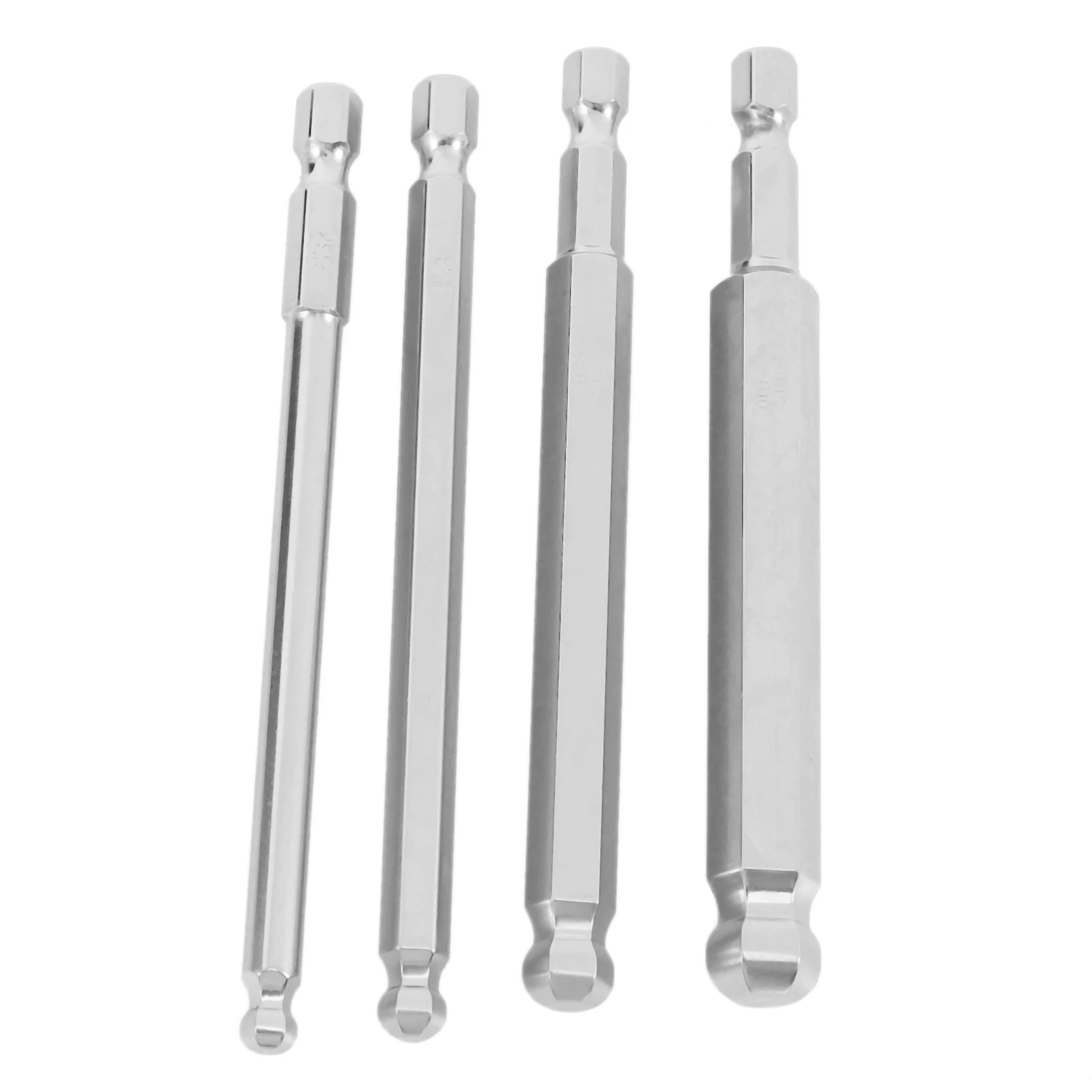 

-A96P 9Pcs S2 Steel Magnetic Hexagon 100Mm Length Ball Head Hex Driver Bit Set Manual Tool H1.5H2 H2.5 H3 H4 H5 H6 H8 H10